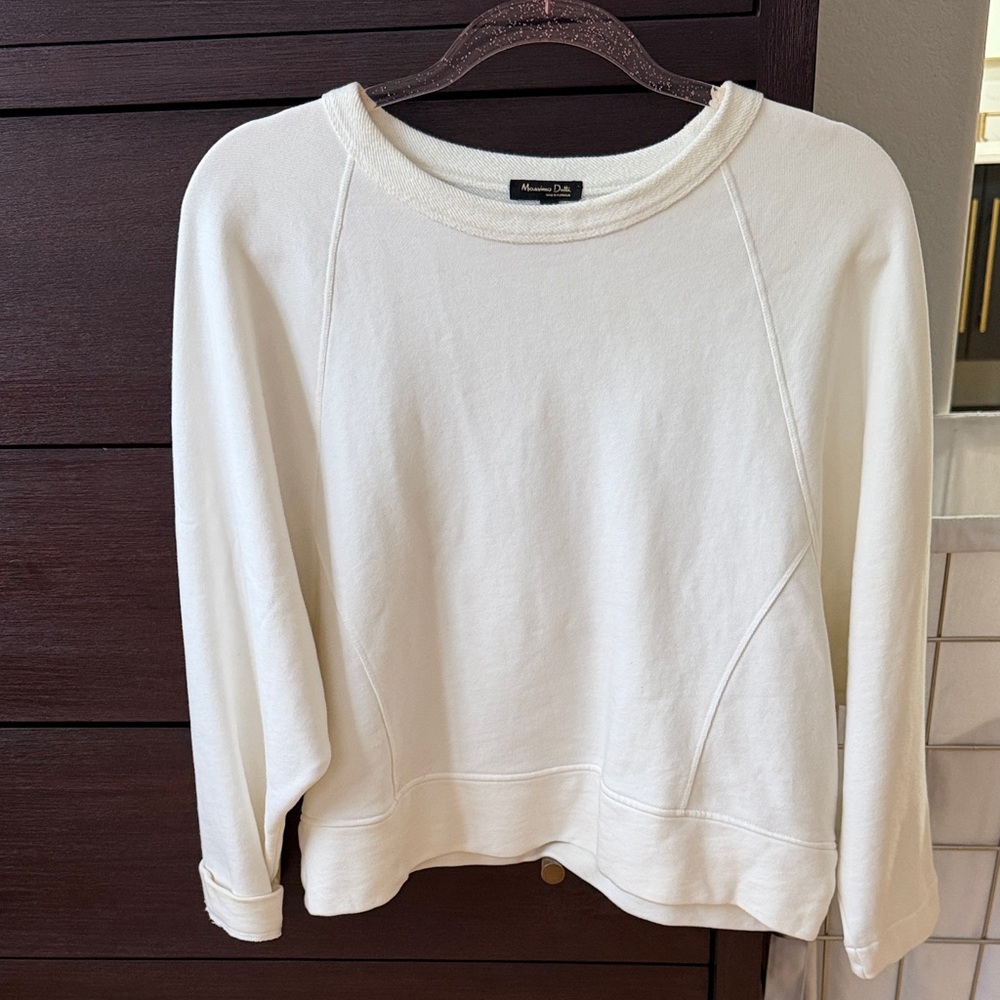 Massimo Dutti Cream Sweatshirt